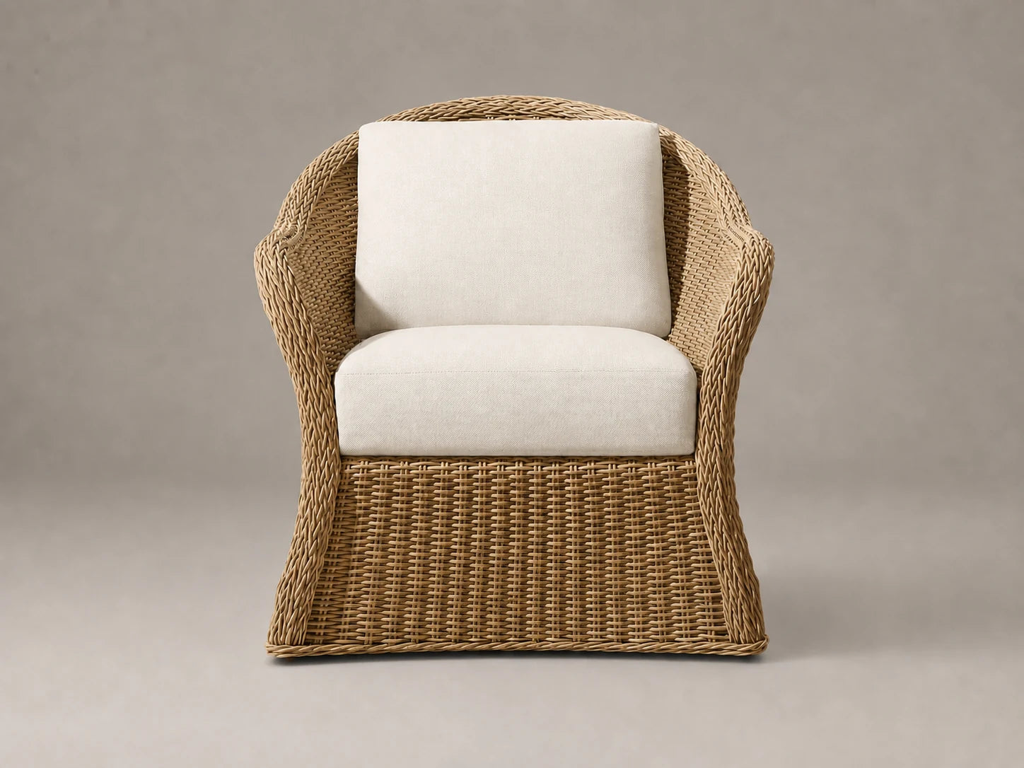 outdoor-swivel-chair-woven-frame-performance-fabric #Fabric & Color_Performance Linen Weave Flour