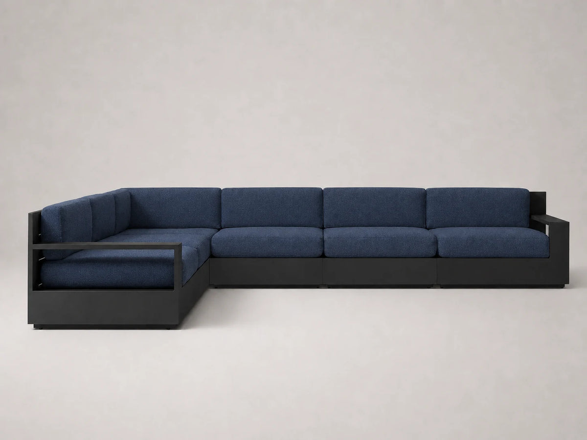 outdoor-modular-l-sectional-sofa-aluminum-frame-performance-fabric #Fabric & Color_Performance Linen Weave Bay