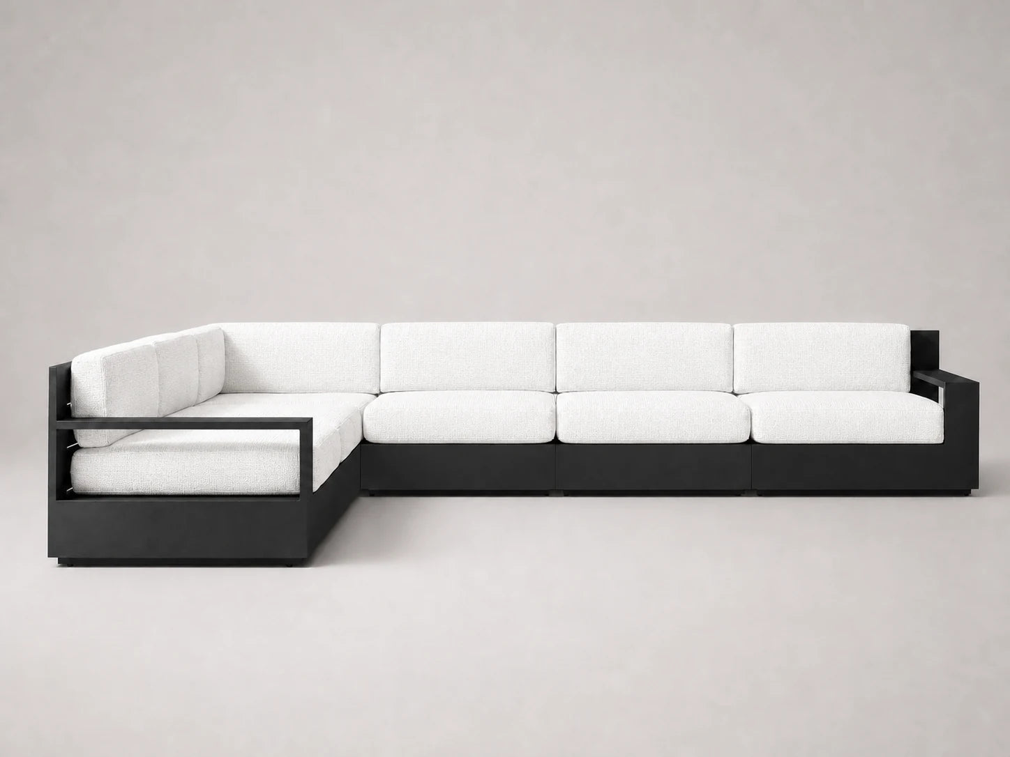 outdoor-modular-l-sectional-sofa-aluminum-frame-performance-fabric #Fabric & Color_Performance Woven Chenille Lace