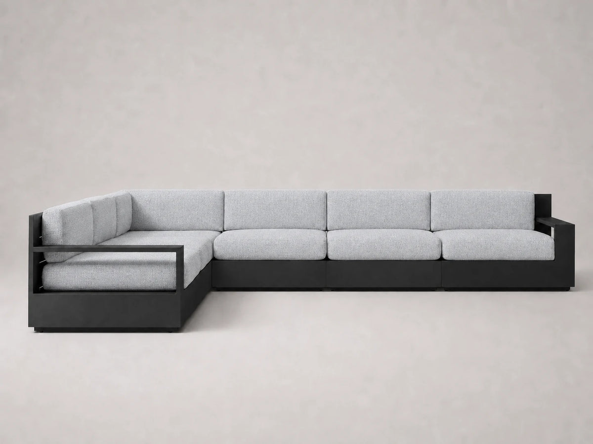 outdoor-modular-l-sectional-sofa-aluminum-frame-performance-fabric #Fabric & Color_Performance Woven Chenille Rain