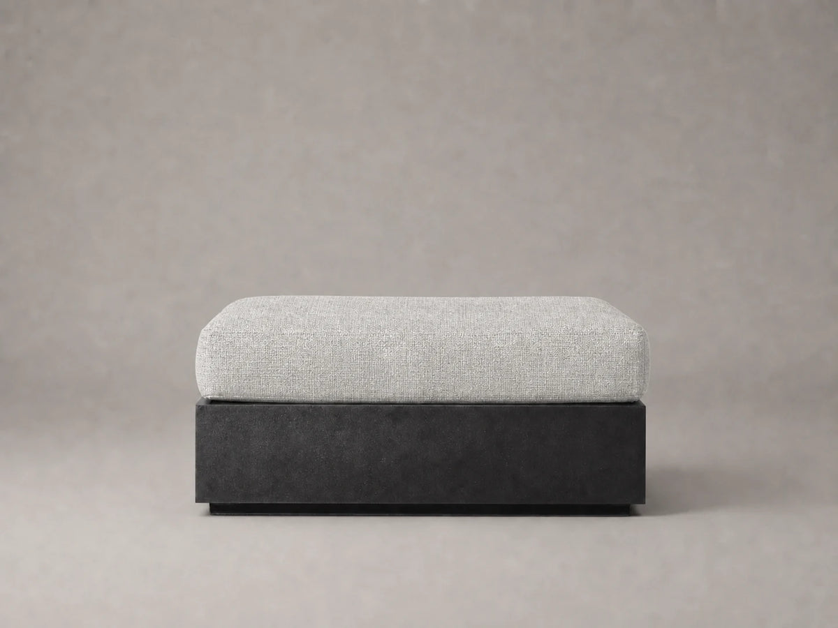 outdoor-ottoman-aluminum-frame-performance-fabric #Fabric & Color_Heritage Belgian Linen Agate