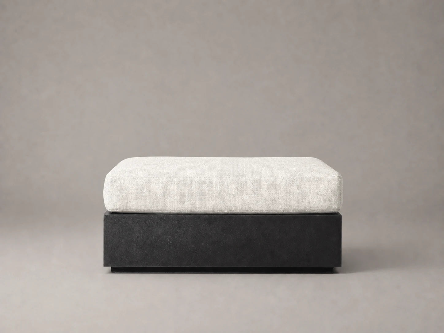 outdoor-ottoman-aluminum-frame-performance-fabric #Fabric & Color_Heritage Belgian Linen Egret