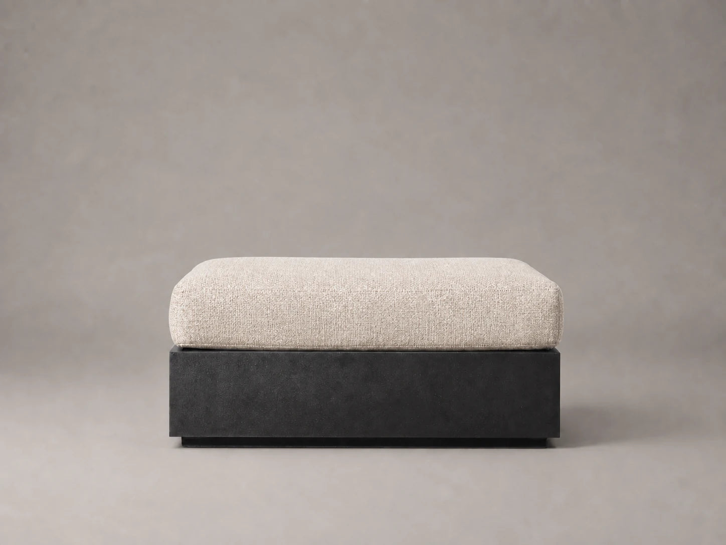 outdoor-ottoman-aluminum-frame-performance-fabric #Fabric & Color_Performance Woven Chenille Desert