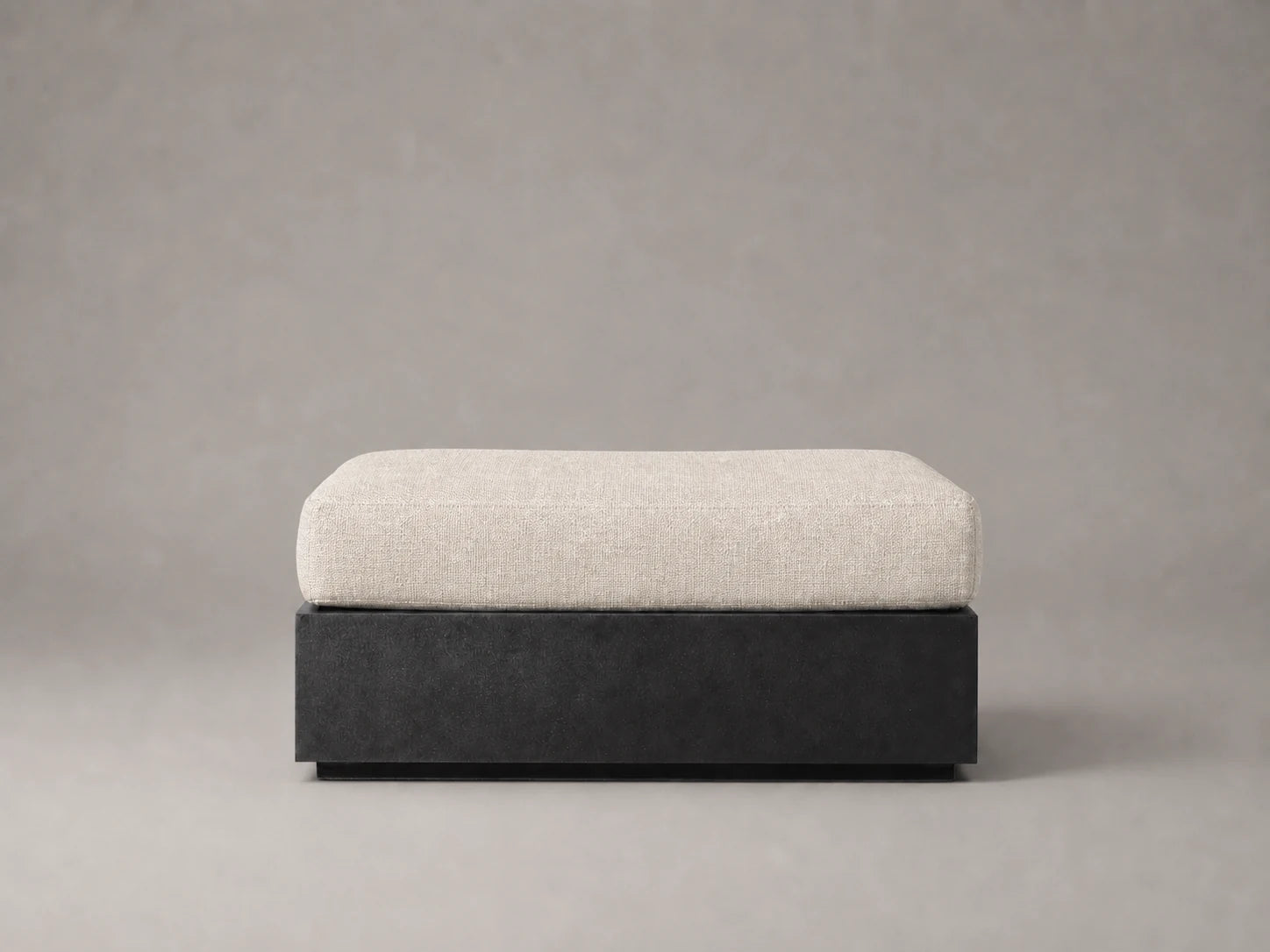 outdoor-ottoman-aluminum-frame-performance-fabric #Fabric & Color_Performance Linen Weave Beige