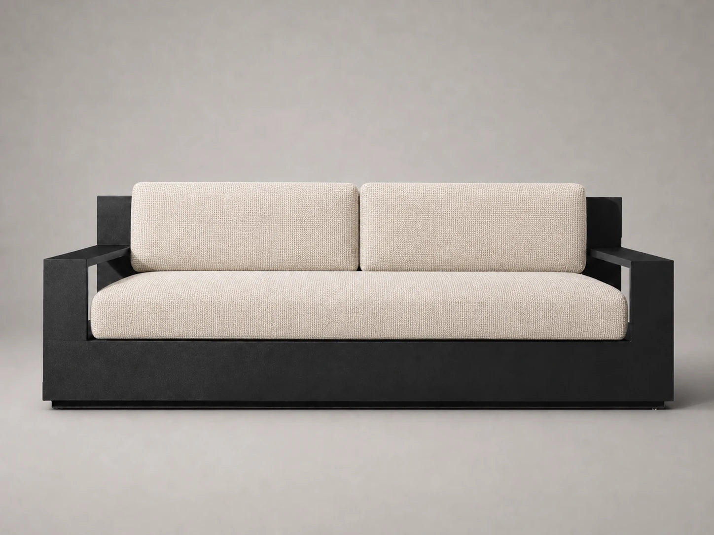 outdoor-two-seat-sofa-aluminum-frame-performance-fabric #Fabric & Color_Performance Woven Chenille Desert