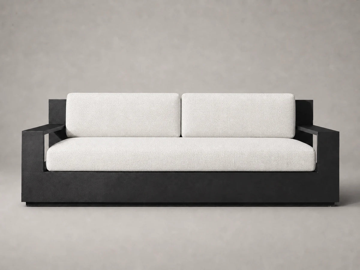 outdoor-two-seat-sofa-aluminum-frame-performance-fabric #Fabric & Color_Performance Woven Chenille Lace