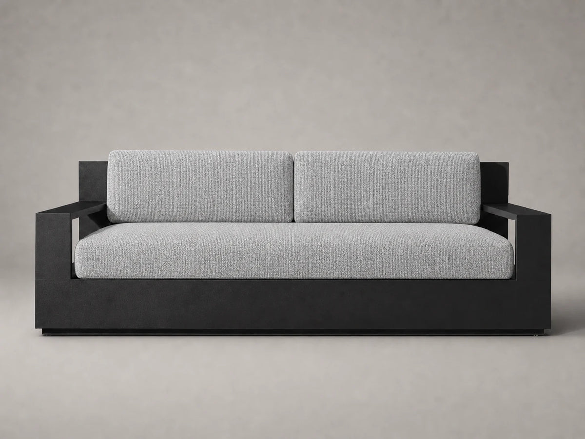 outdoor-two-seat-sofa-aluminum-frame-performance-fabric #Fabric & Color_Performance Woven Chenille Rain