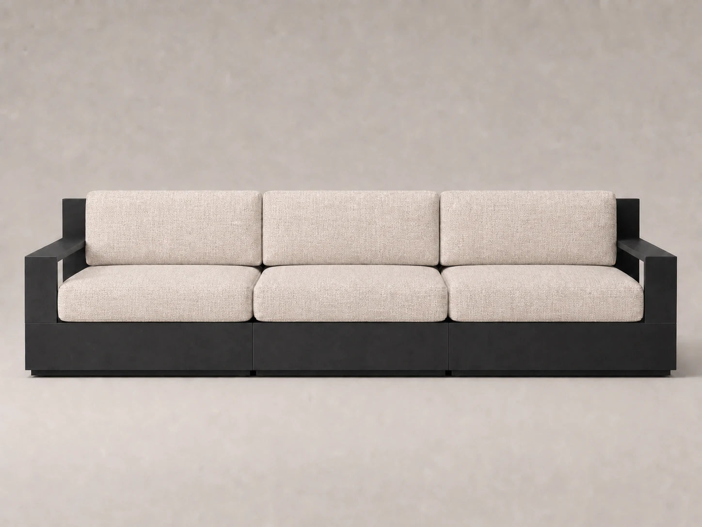 outdoor-modular-three-seat-sofa-aluminum-frame-performance-fabric #Fabric & Color_Heritage Belgian Linen Petal