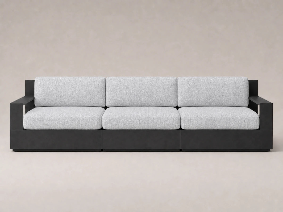 outdoor-modular-three-seat-sofa-aluminum-frame-performance-fabric #Fabric & Color_Performance Woven Chenille Rain