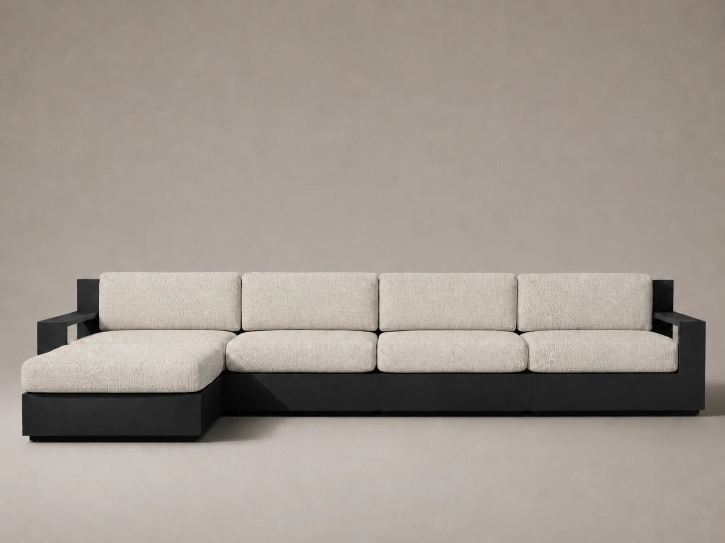 outdoor-modular-chaise-sofa-aluminum-frame-performance-fabric #Fabric & Color_Heritage Belgian Linen Alder