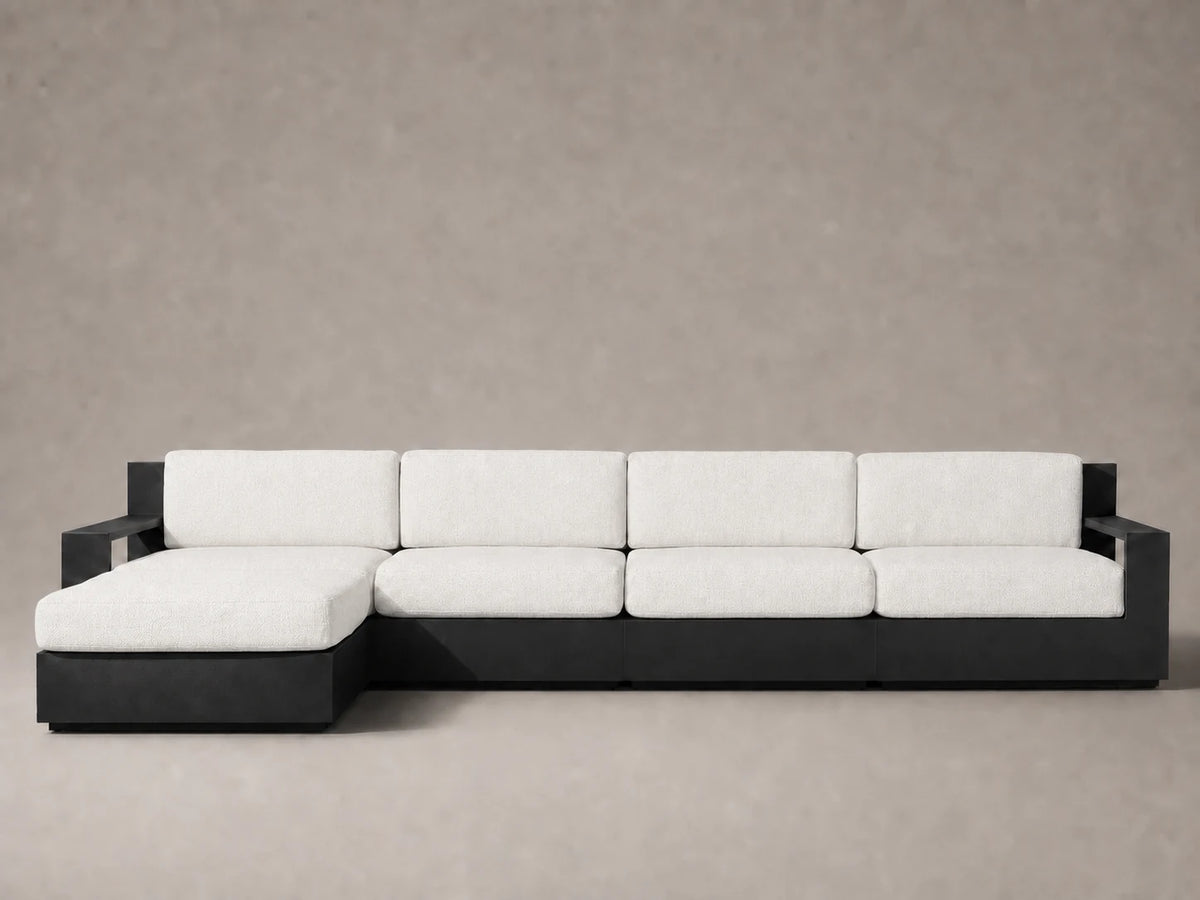 outdoor-modular-chaise-sofa-aluminum-frame-performance-fabric #Fabric & Color_Heritage Belgian Linen Egret