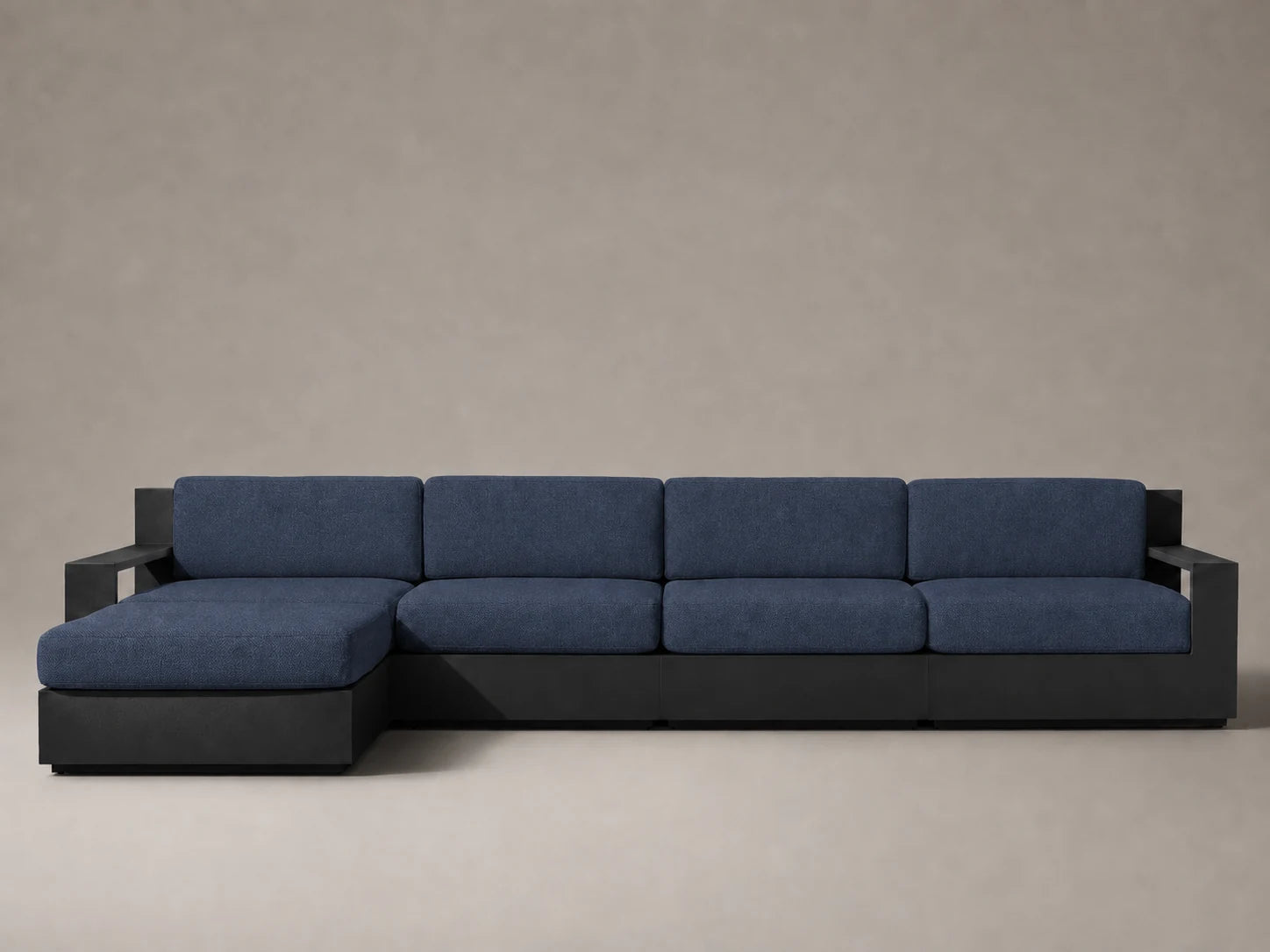 outdoor-modular-chaise-sofa-aluminum-frame-performance-fabric #Fabric & Color_Performance Linen Weave Bay