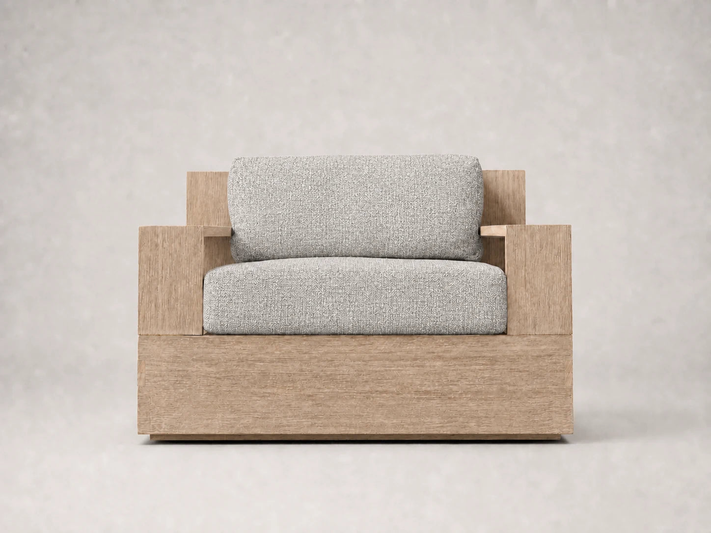 outdoor-lounge-chair-teak-frame-performance-fabric #Fabric & Color_Heritage Belgian Linen Agate