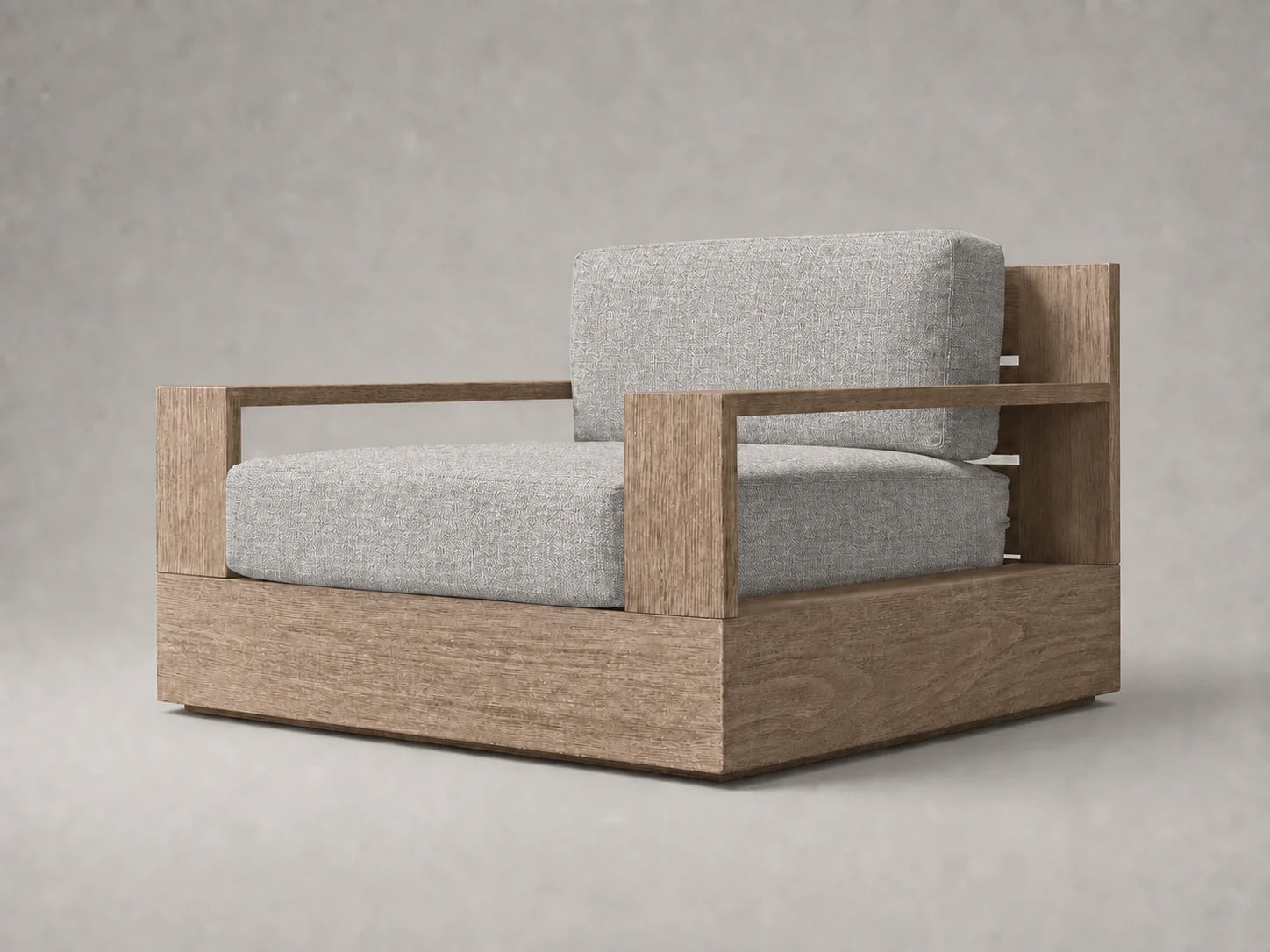 outdoor-swivel-chair-teak-frame-performance-fabric #Fabric & Color_Heritage Belgian Linen Agate