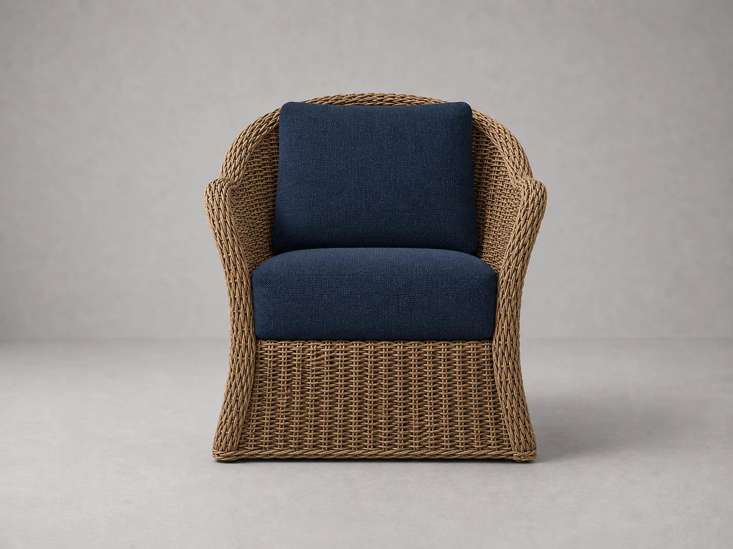 outdoor-lounge-chair-wicker-frame-performance-fabric #Fabric & Color_Performance Linen Weave Bay