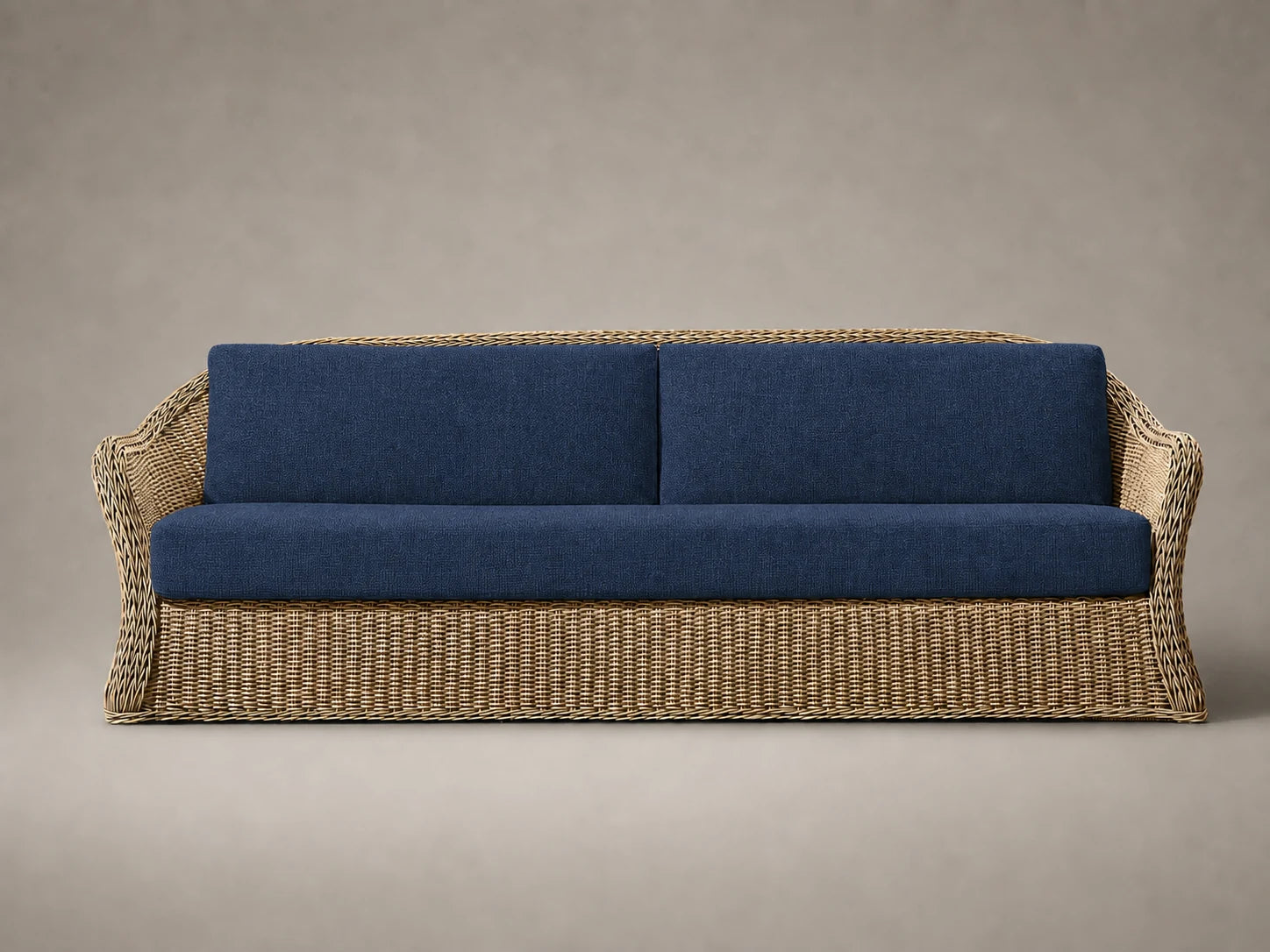 outdoor-sofa-wicker-frame-performance-fabric #Fabric & Color_Performance Linen Weave Bay