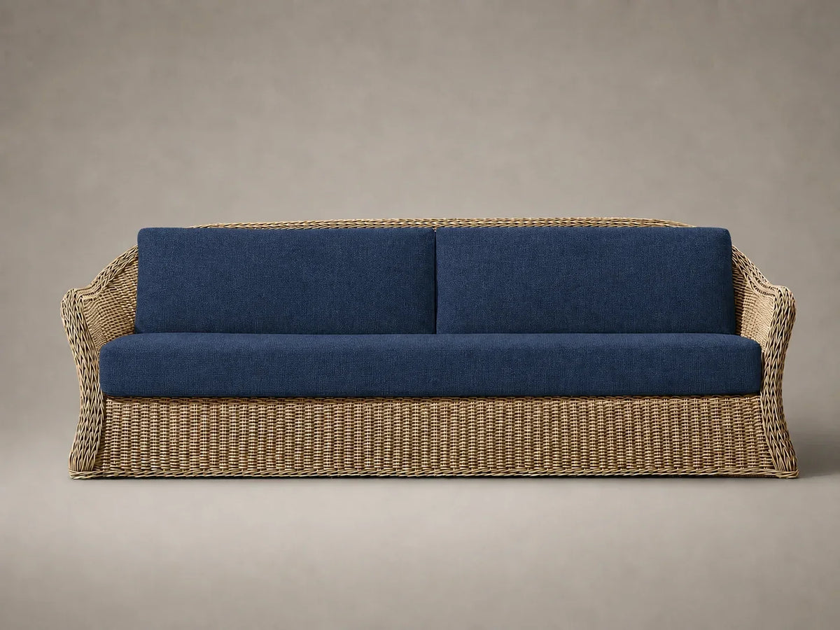 outdoor-sofa-wicker-frame-performance-fabric #Fabric & Color_Performance Linen Weave Bay