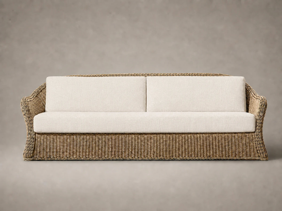 outdoor-sofa-wicker-frame-performance-fabric #Fabric & Color_Performance Linen Weave Flour