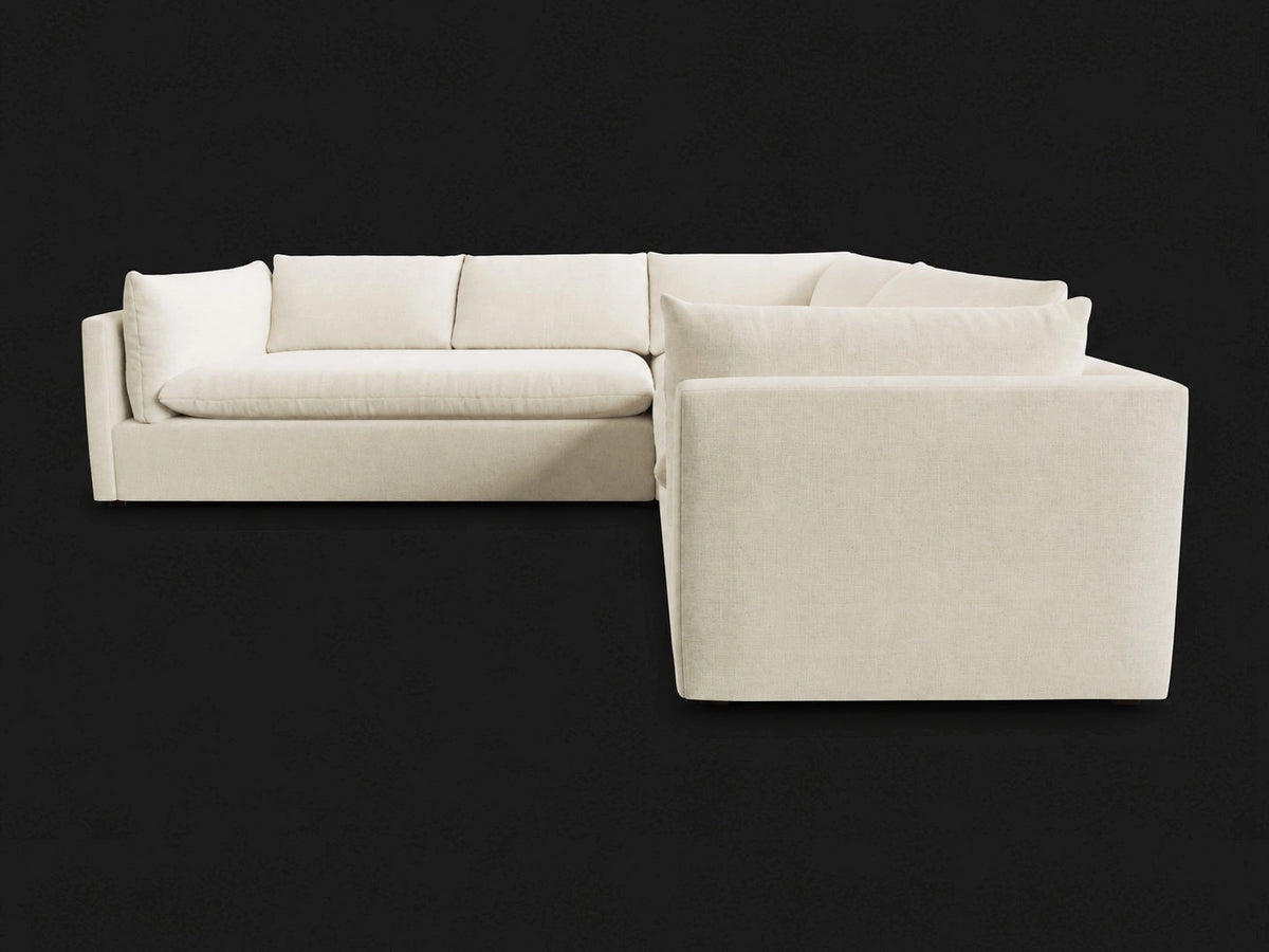 Palmetto 3-Piece Sectional in Performance Linen Weave Flour