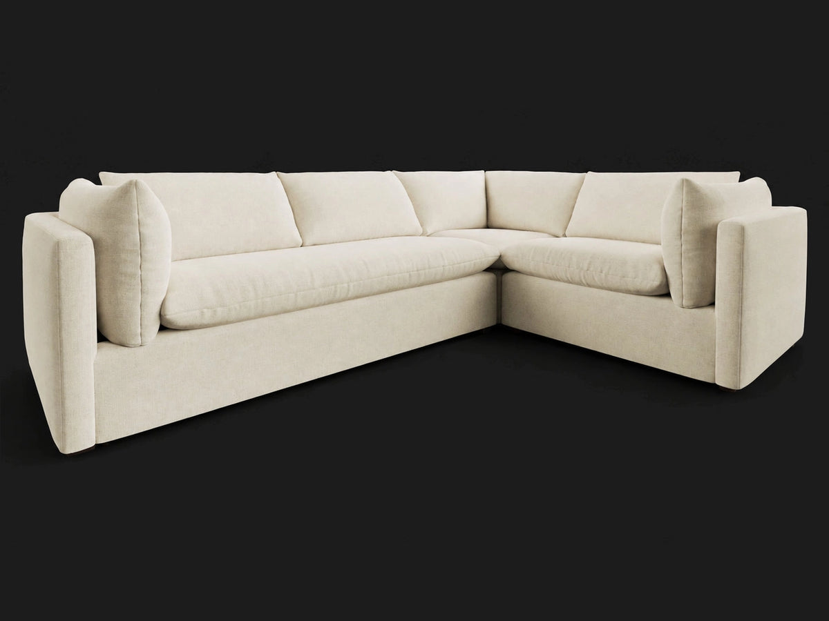 Palmetto 3-Piece Sectional Performance Linen Weave Flour view 2