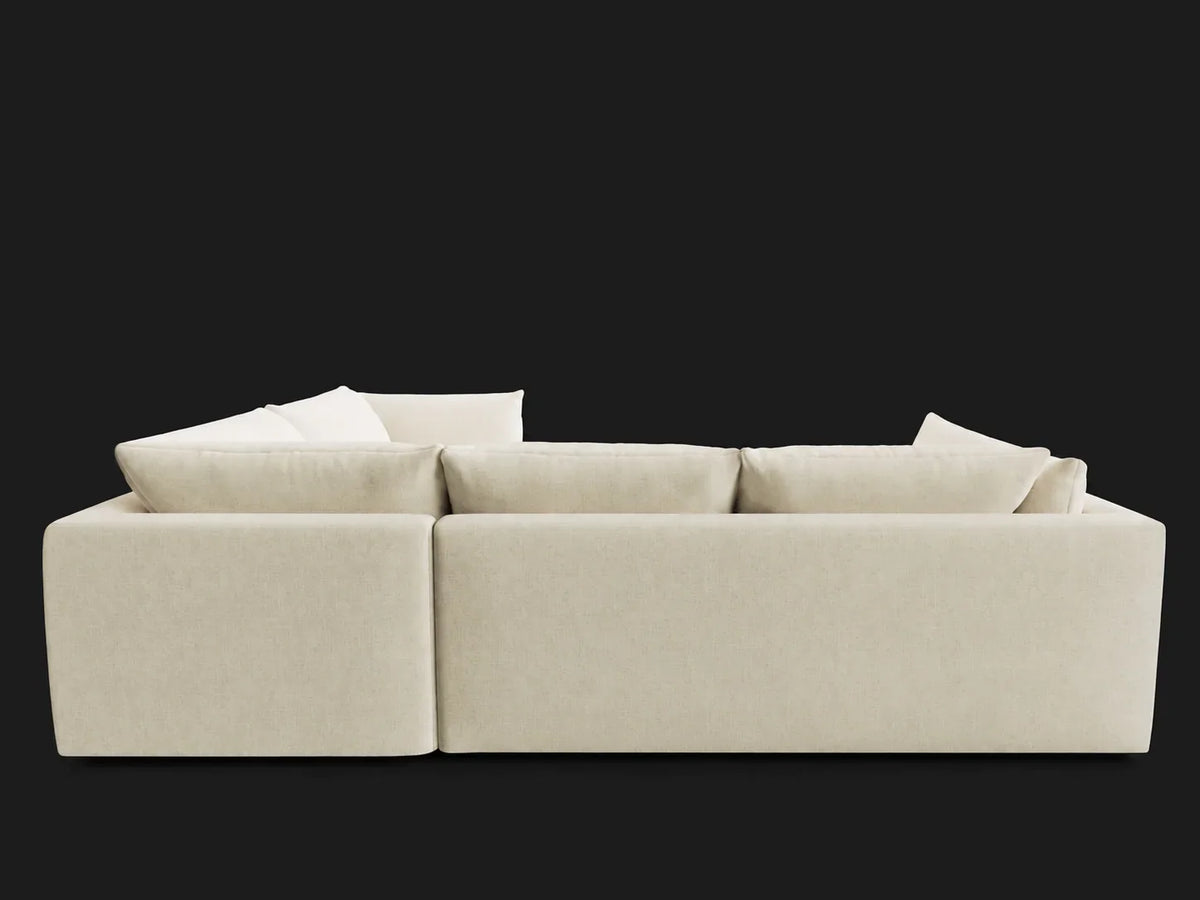 Palmetto 3-Piece Sectional Performance Linen Weave Flour view 4