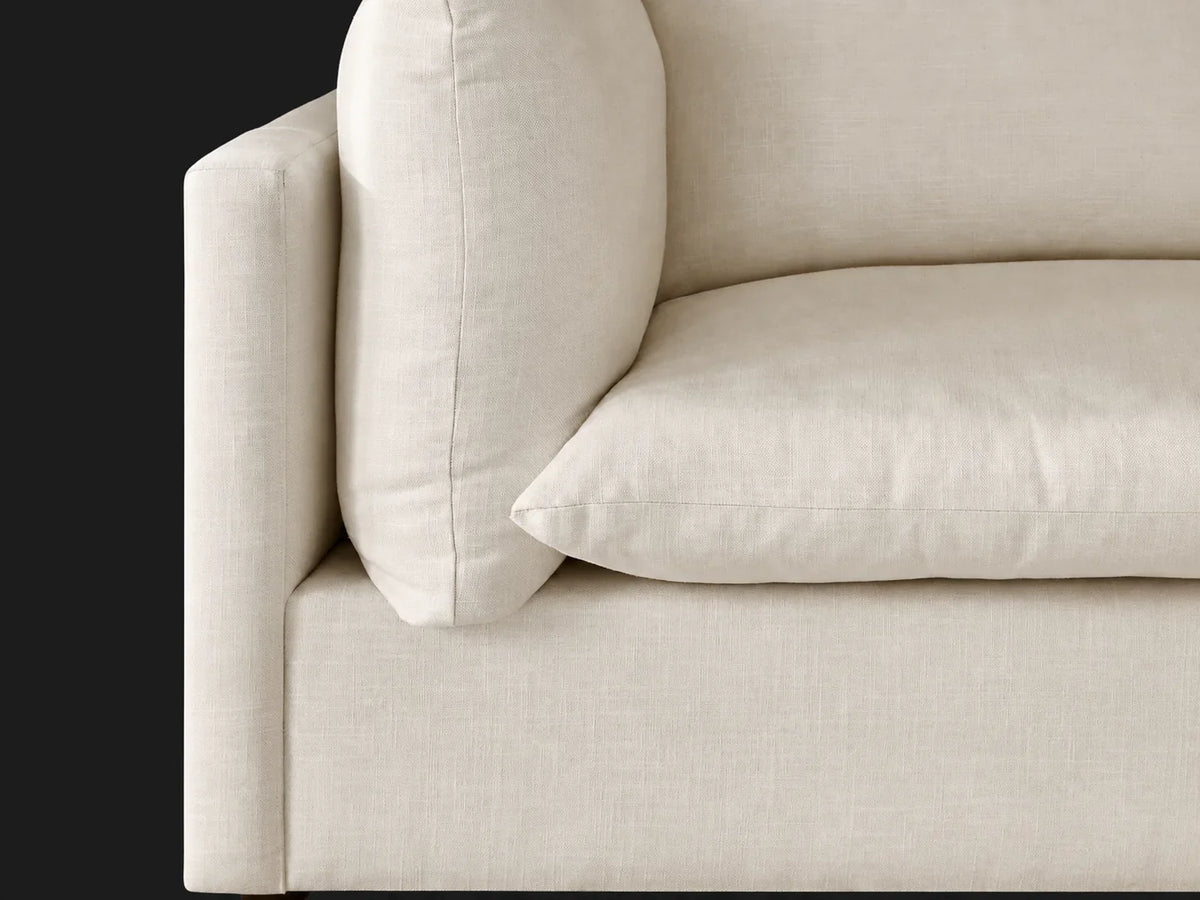 Palmetto 3-Piece Sectional Performance Linen Weave Flour view 5