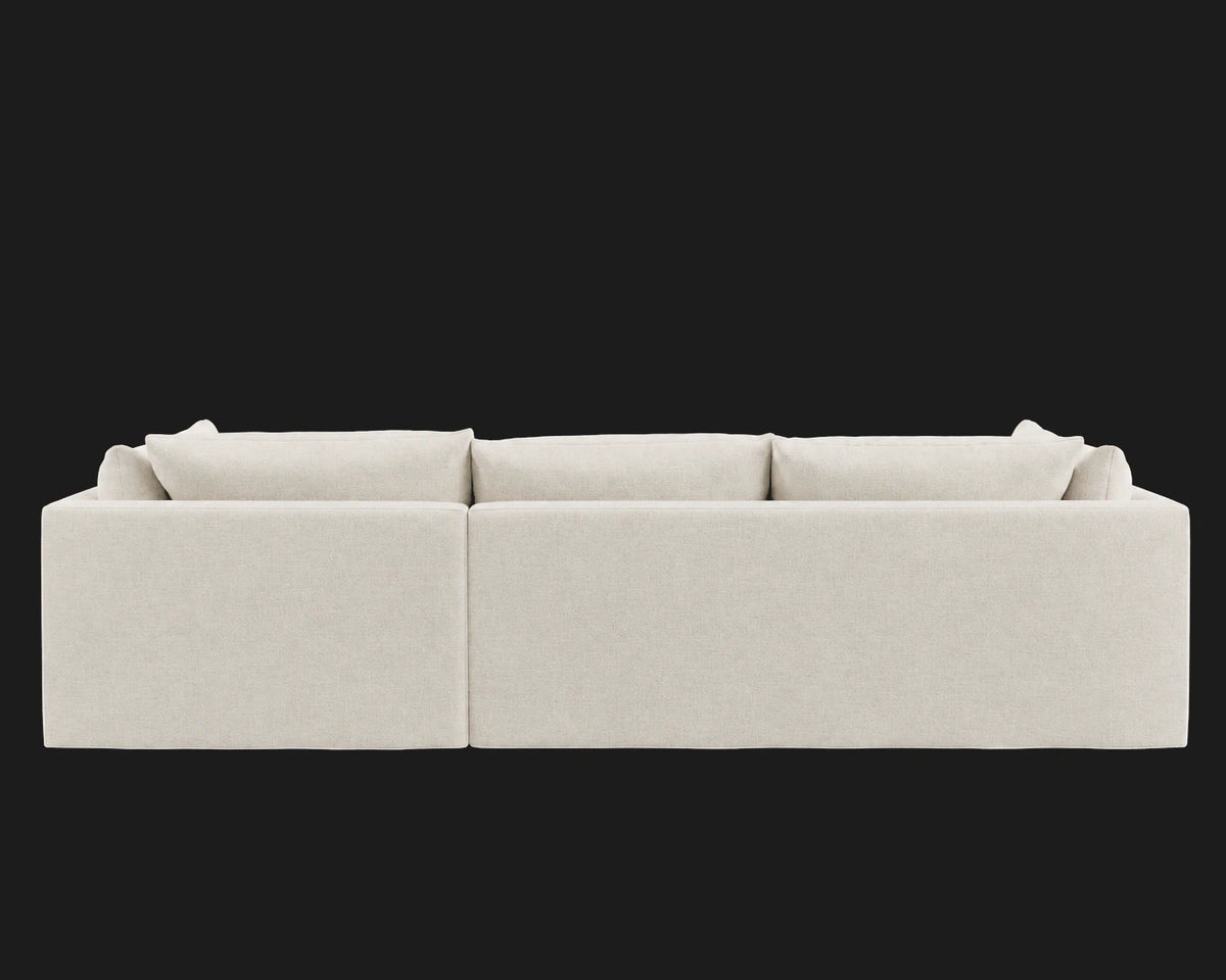 Palmetto Slipcovered Chaise Sectional – Rear View