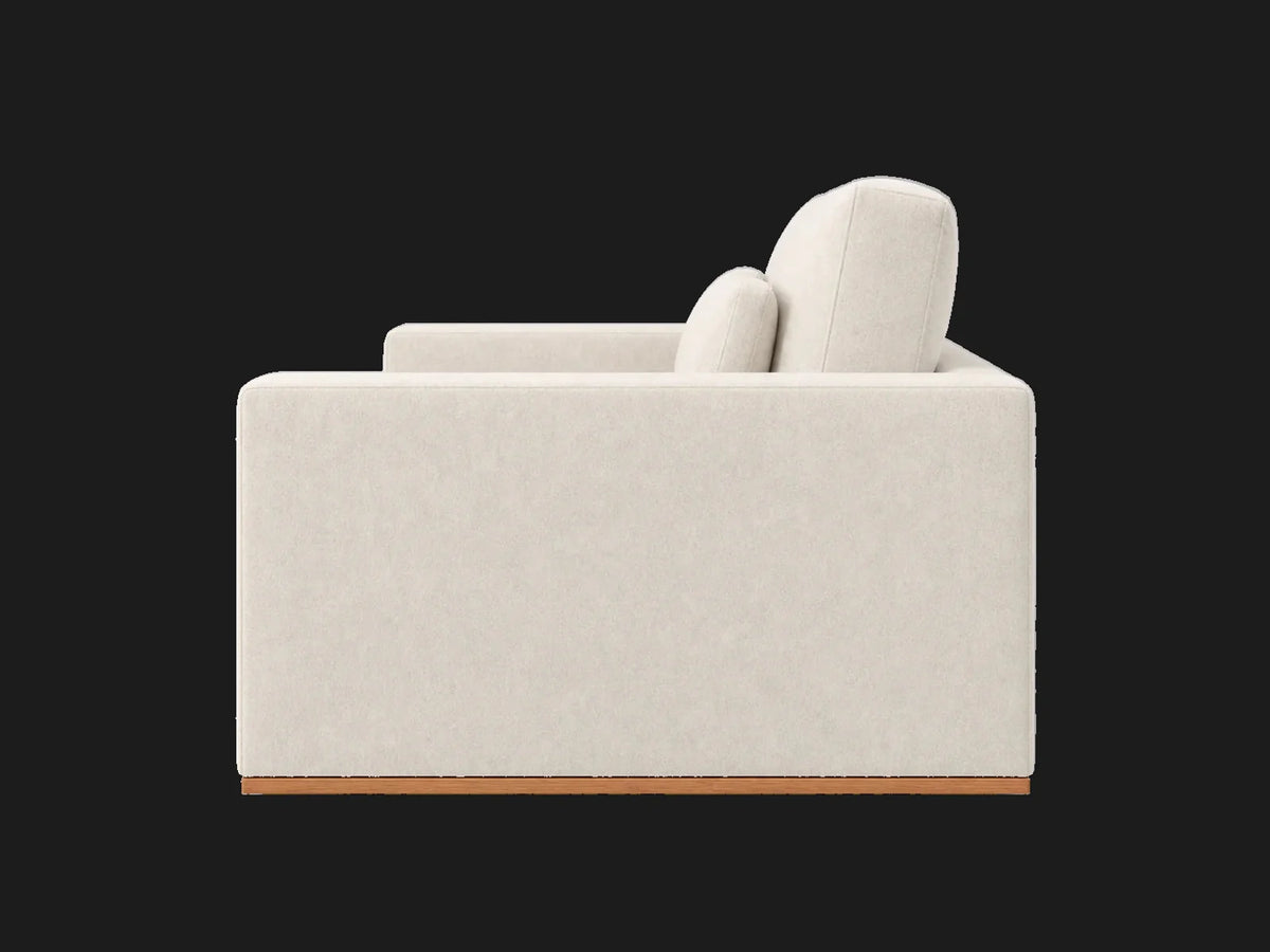 TRS-SF-OPT01 sofa side 90 view in Italian Brushed Wool Vanilla