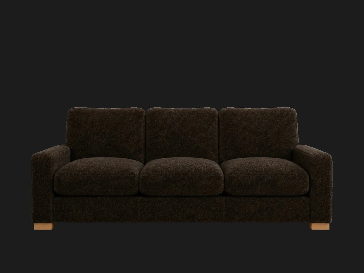 SOFA-MODULAR-SLIPCOVER in Mohair Chocolate - front #Fabric & Color_Mohair Chocolate