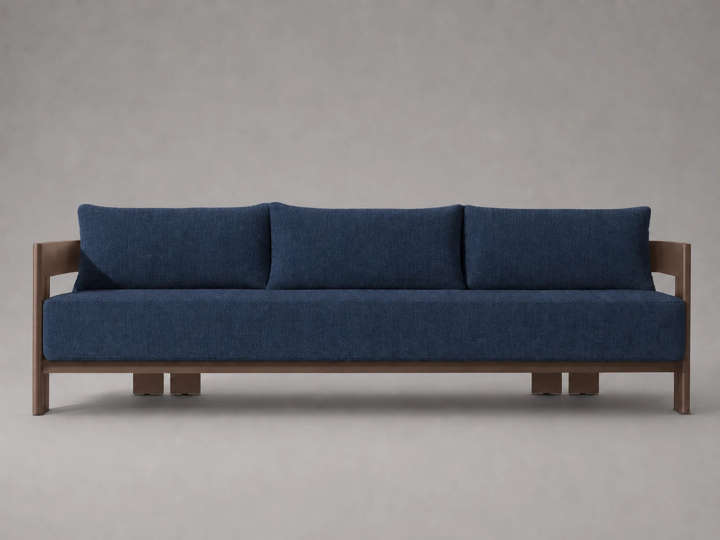 outdoor-sofa-wood-frame-performance-fabric #Fabric & Color_Performance Linen Weave Bay