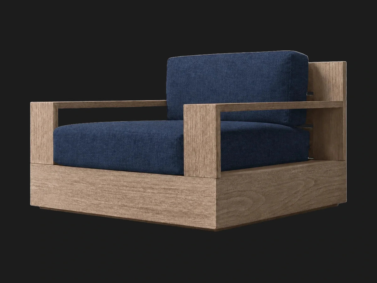 outdoor-swivel-chair-teak-frame-performance-fabric #Fabric & Color_Performance Linen Weave Bay