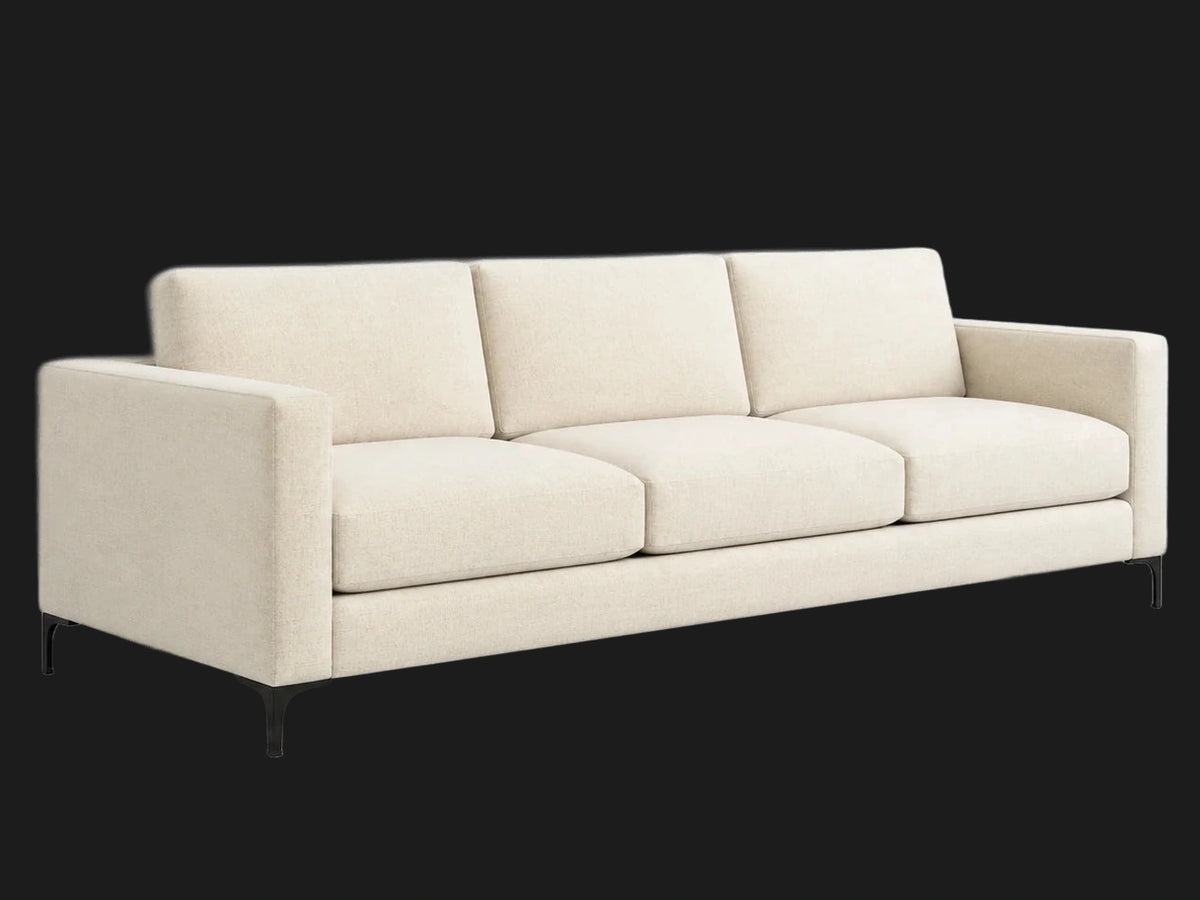 TRS-SF-006 sofa 45 degree left view in Italian Brushed Wool Vanilla