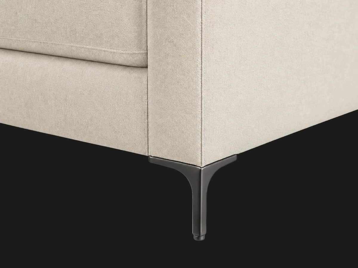 TRS-SF-006 sofa leg detail in Italian Brushed Wool Vanilla
