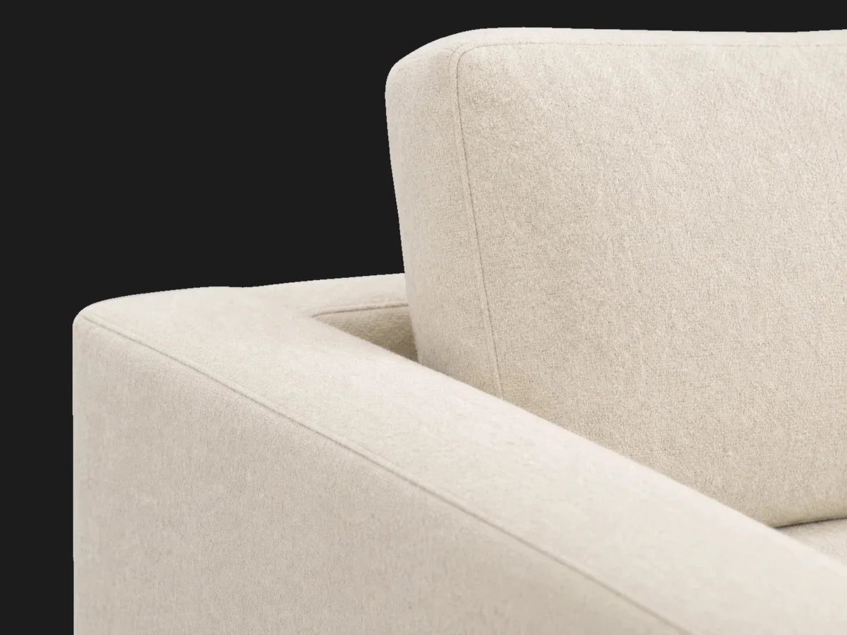 TRS-SF-006 sofa material detail in Italian Brushed Wool Vanilla