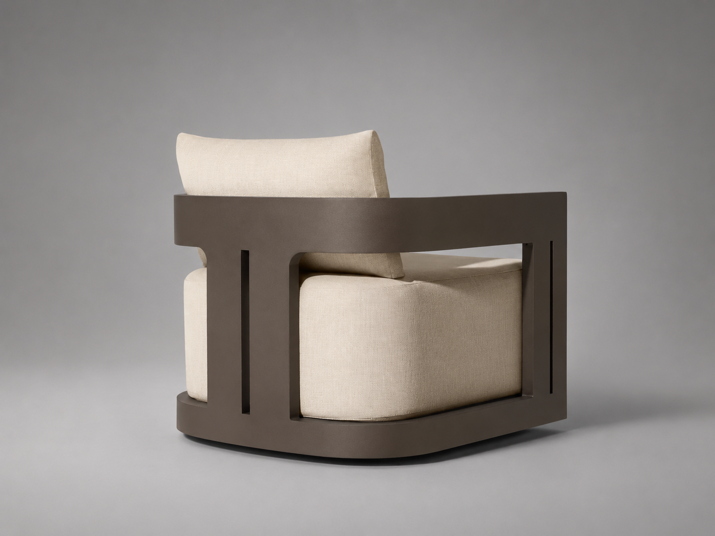 Outdoor Swivel Chair, Aluminum Frame, Performance Fabric