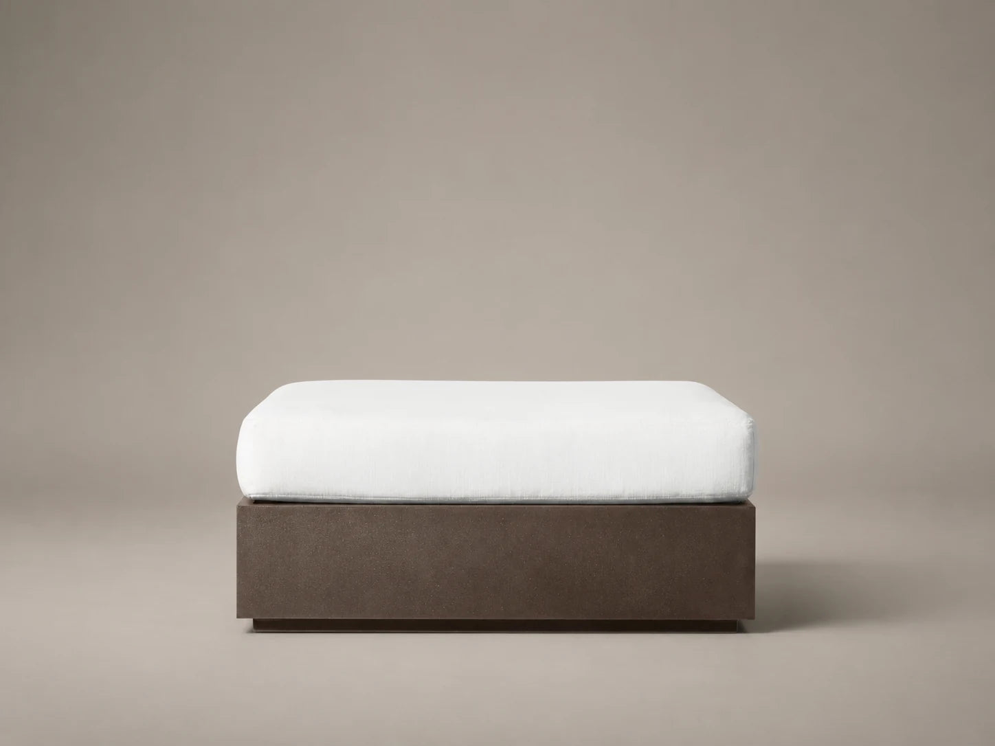 Outdoor Ottoman, Aluminum Frame, Performance Fabric, product view