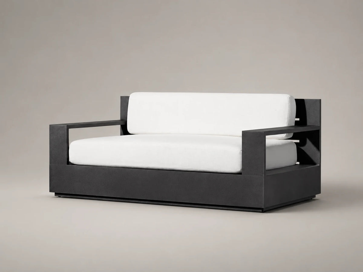 Outdoor Two-Seat Sofa, Aluminum Frame, Performance Fabric, product view