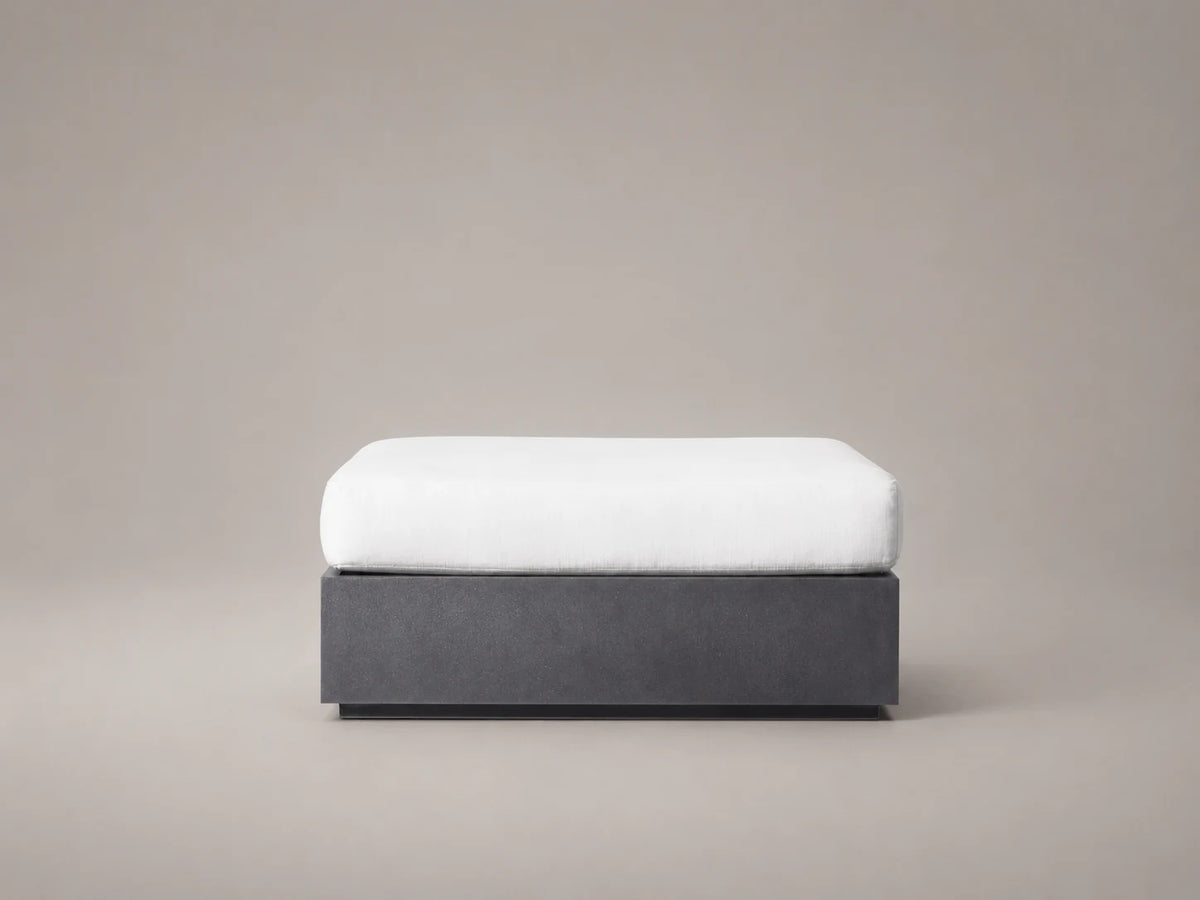 Outdoor Ottoman, Aluminum Frame, Performance Fabric, product view