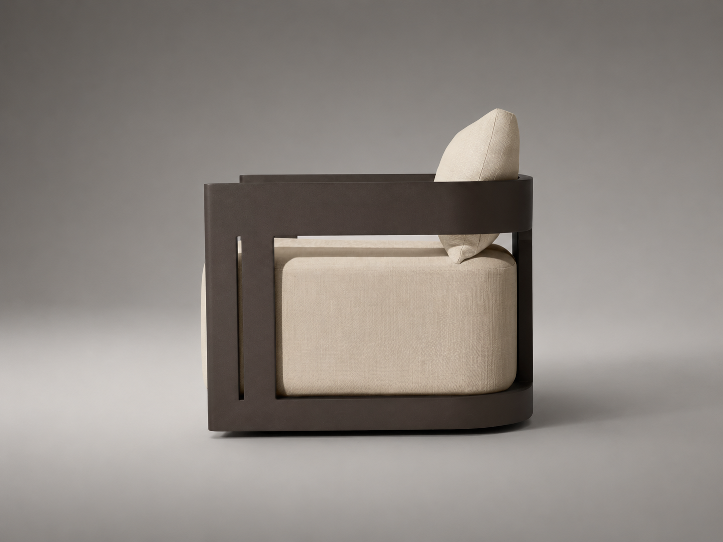 Outdoor Swivel Chair, Aluminum Frame, Performance Fabric