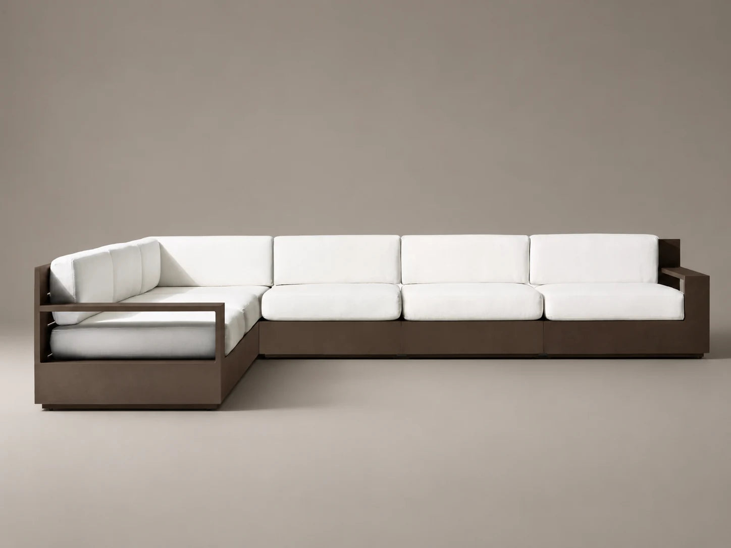 Outdoor Modular L-Sectional Sofa, Aluminum Frame, Performance Fabric, product view