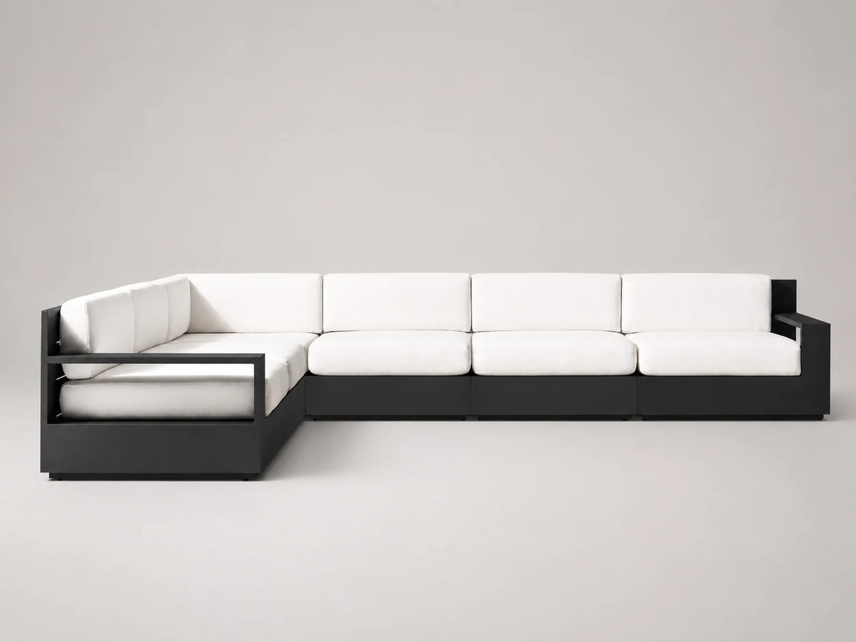 Outdoor Modular L-Sectional Sofa, Aluminum Frame, Performance Fabric, product view