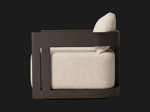 Outdoor Swivel Chair, Aluminum Frame, Performance Fabric