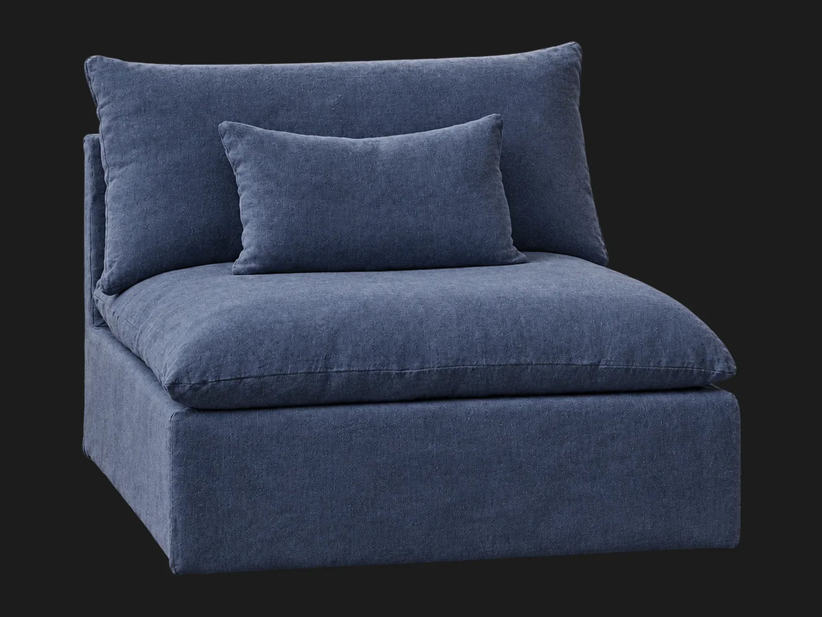 Aria Chair in Heritage Belgian Linen Lake - gallery view 5