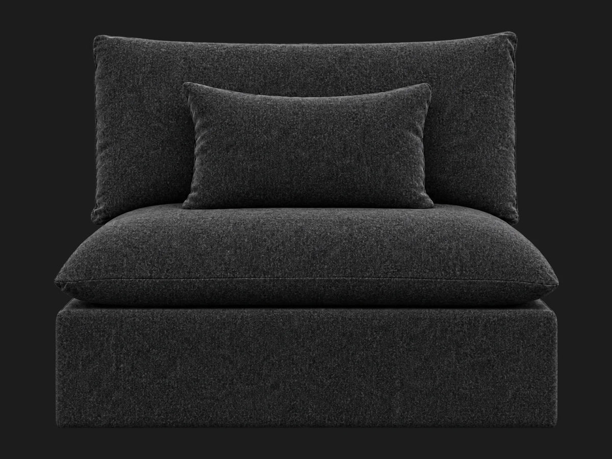 Aria Chair in Italian Brushed Wool Pepper #Fabric & Color_Italian Brushed Wool Pepper