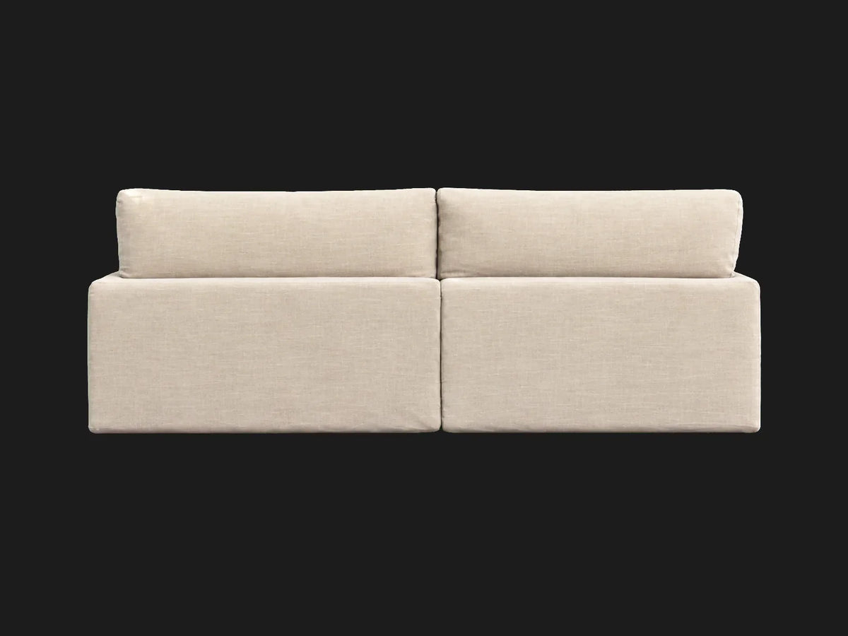 Aria Slipcovered Modular 4-Piece Chaise Sectional — rear view