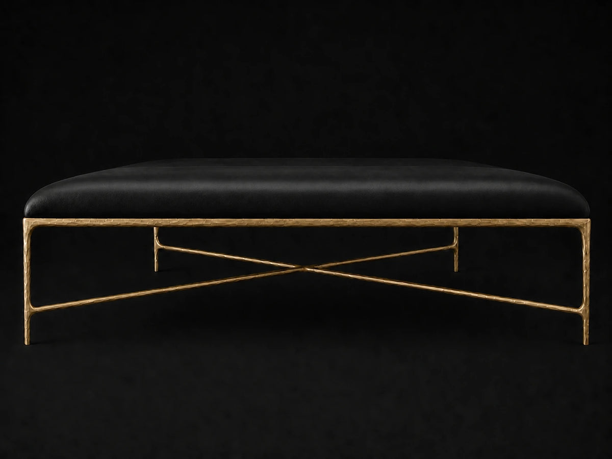 Square Coffee Ottoman, Leather
