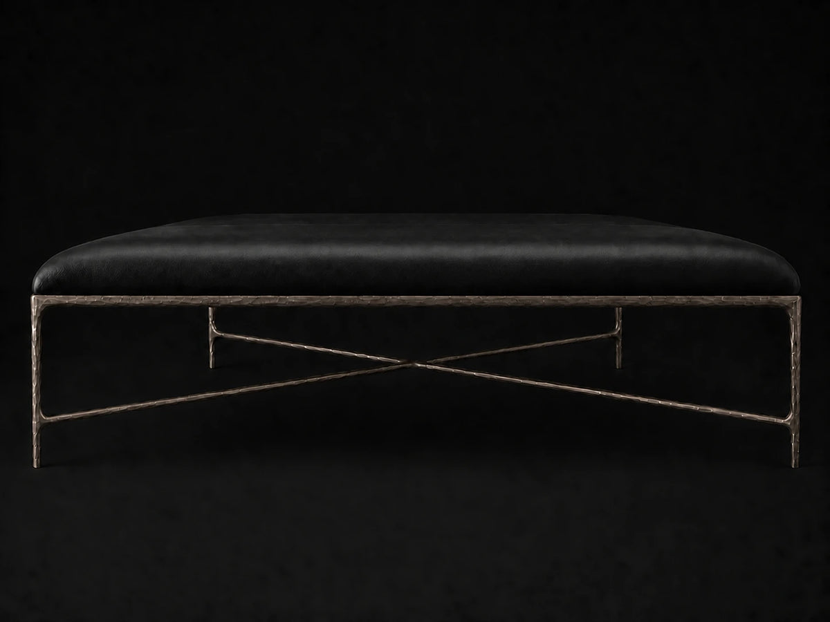 Square Coffee Ottoman, Leather