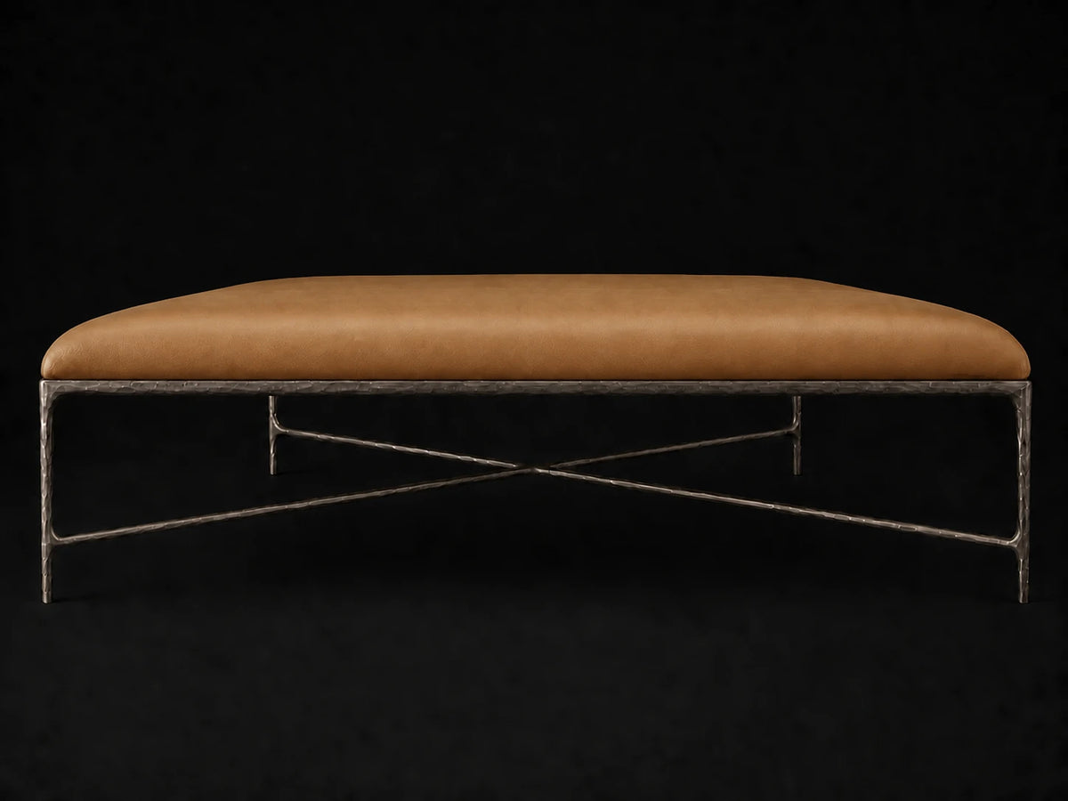 Square Coffee Ottoman, Leather