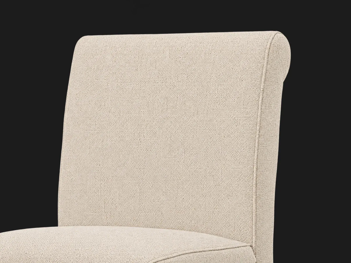 Dalia Armless Dining Chair 2-piece set in Performance Textural Weave Savanna - gallery-06-back-detail-savanna