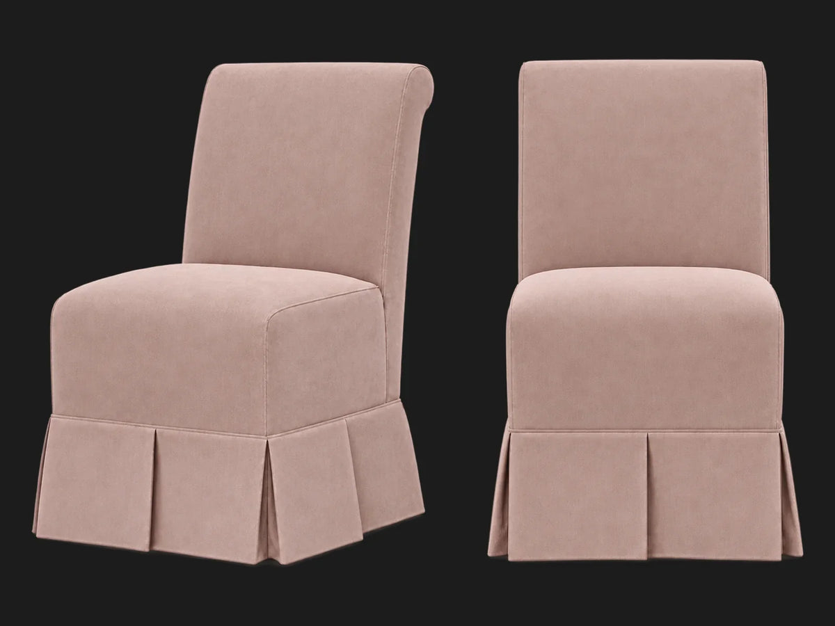 Dalia Armless Dining Chair 2-piece set in Performance Velvet Blossom #Fabric & Color_Performance Velvet Blossom
